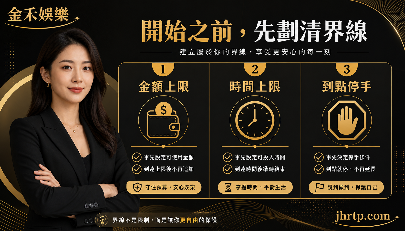 娛樂界線三步驟資訊圖