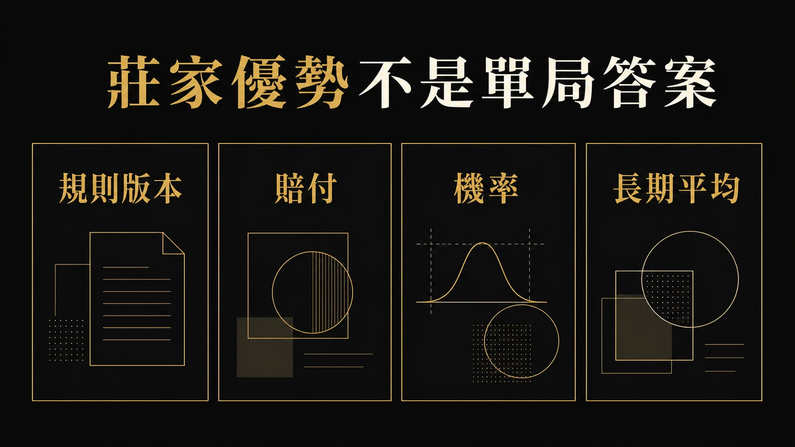 莊家優勢要一起核對規則版本、賠付、機率與長期平均